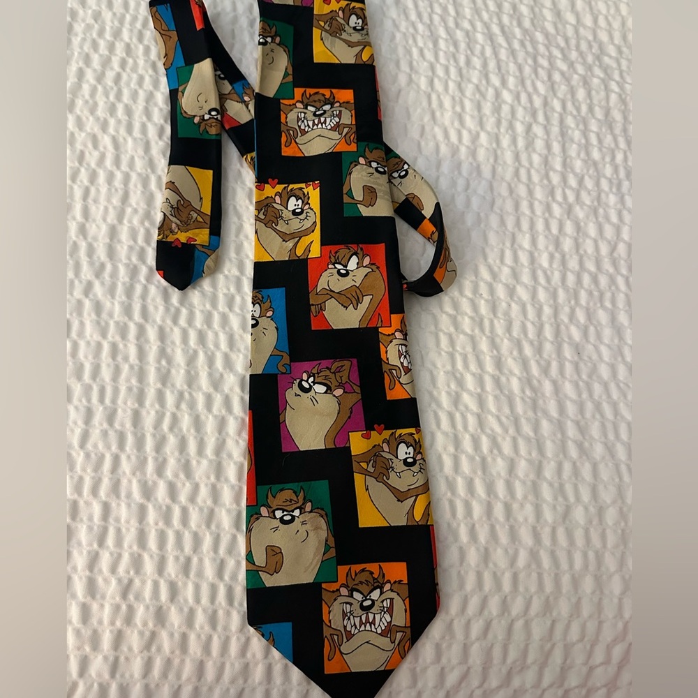 Vintage 1993 Looney Tunes Mania‎ Tasmanian Devil Novelty Necktie
